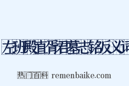 左班殿直胥君墓志铭反义词是什么意思的图片